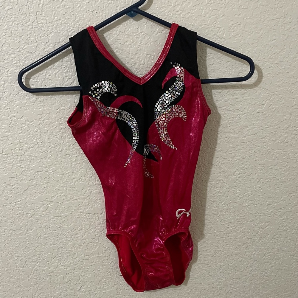 GK Red Adult Small Gymnastics Leotard